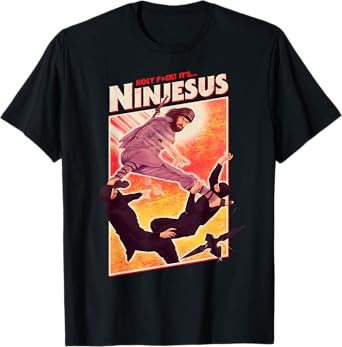 It's Ninjesus 80s Action Movie Atheist Christian Ninja Jesus T-Shirt
