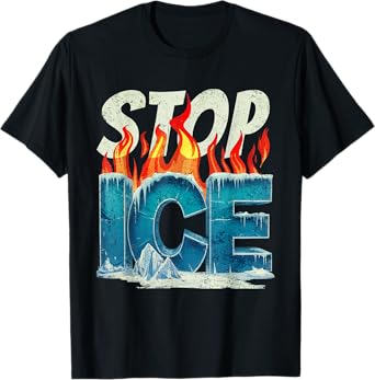 Stop Ice Retro Resistance Against ICE Raids Support T-Shirt