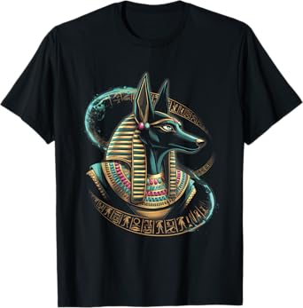 Anubis God Pharao Egyptian Artwork T-Shirt