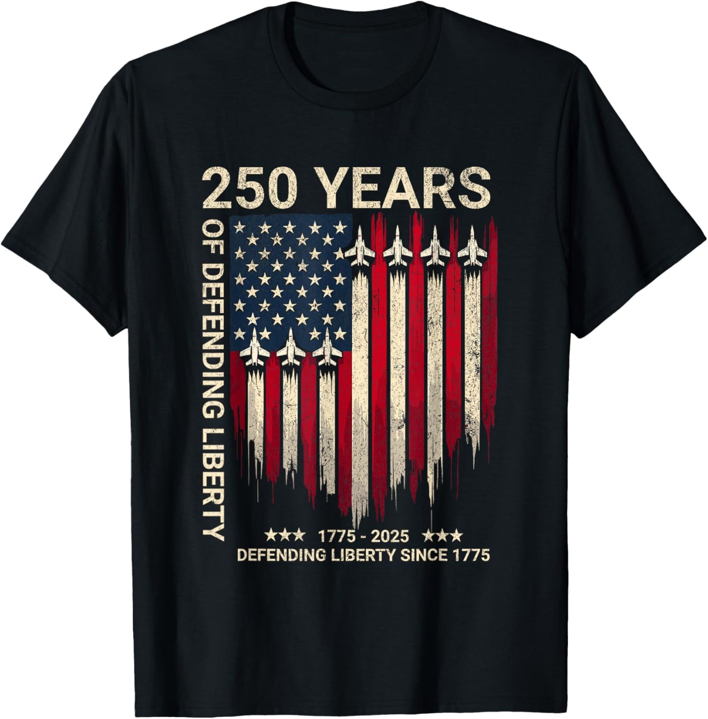Patriotic Usa Flag Military Parade Army 250th Anniversary T-shirt