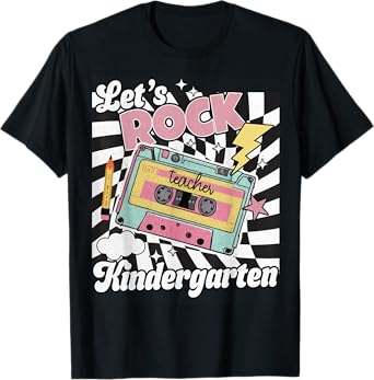 Vintage Cassette Tape Kindergarten Teacher Back to School T-Shirt