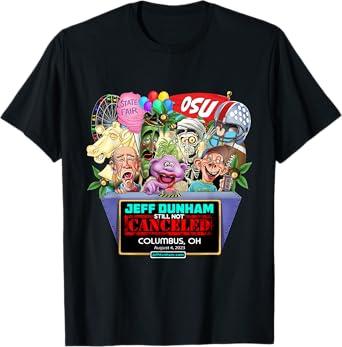 Jeff Dunham Black Classic Fit T-Shirt, Unisex-Adults, Short Sleeve, Small