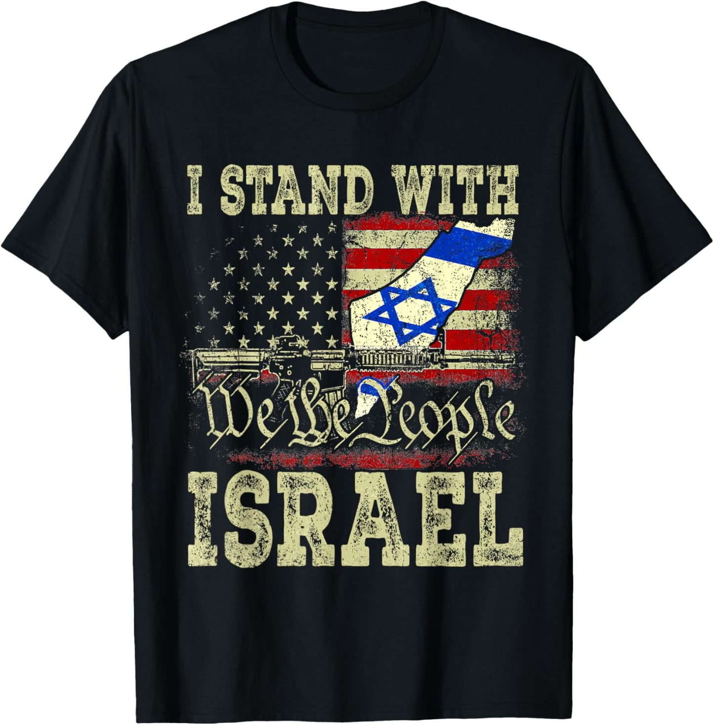 I Stand with Israel I Stand for Peace Israeli Flag T-Shirt