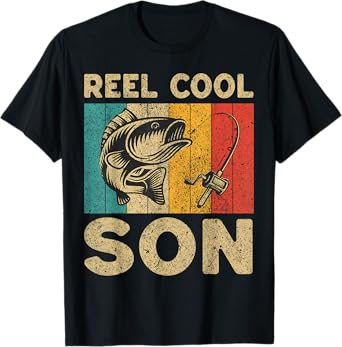 Father's Day Present Funny Fishing Reel Cool Son T-Shirt