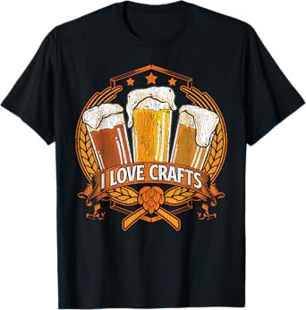 Crafts Beer Shirt Vintage I Love Crafts Beer Crafts Brewery T-Shirt