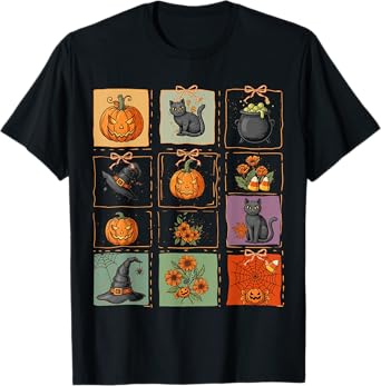 Spooky Season Floral Halloween Pumpkin Autumn Jack-o-lantern T-Shirt