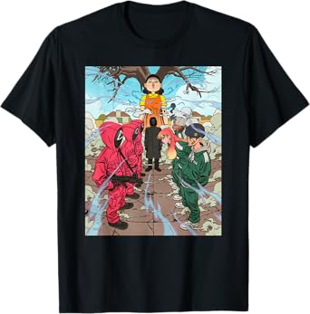 Squid Game Iconic Red Light Green Light Game Chest Poster T-Shirt