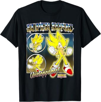 Sonic The Hedgehog Super Sonic Unstoppable! Distressed T-Shirt
