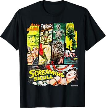 Vintage Style Sci Fi Horror Movie Poster Collage T-Shirt