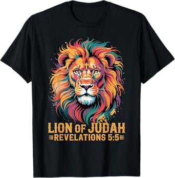 Lion of Judah Christian Cross Jesus Christian Faith T-Shirt