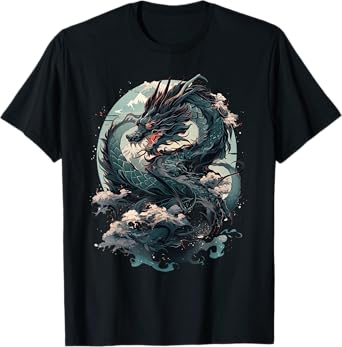 Japanese Aesthetic Dragon japanese art Japan Tattoo T-Shirt