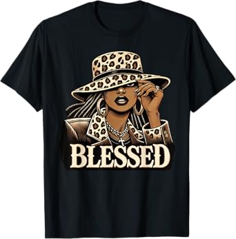 Blessed Black Cowgirl Western Swag African Christian Woman T-Shirt