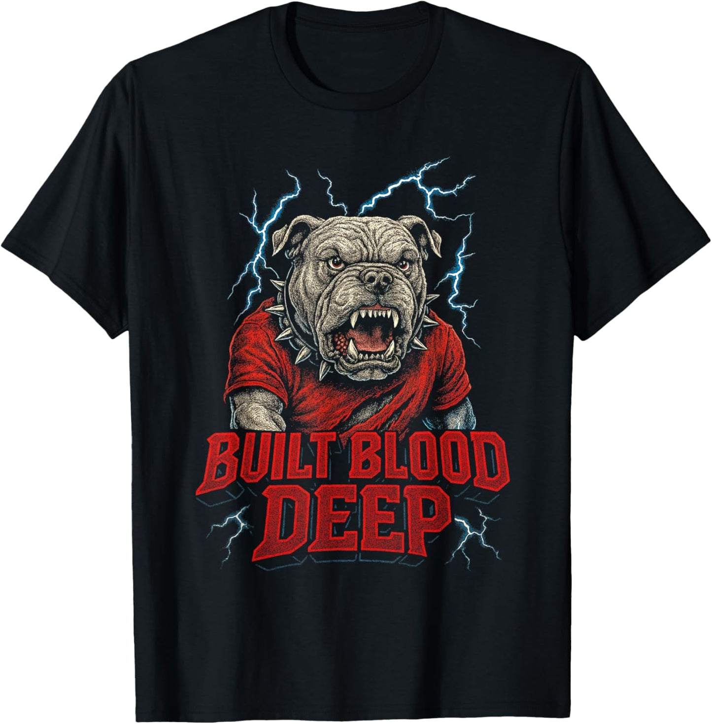 Southpulse Grip - Built Blood Deep Focus Rise Retro Bulldog T-Shirt