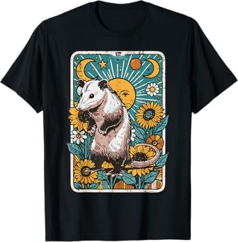 Opossum Tarot Possum Witchcraft Goth Occult Women Men Kids T-Shirt