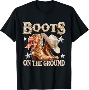 I Got My Boots on the Ground Western Cowgirl Melanin Swag T-Shirt