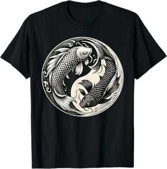 Japanese Koi Fish Yin And Yang T-Shirt