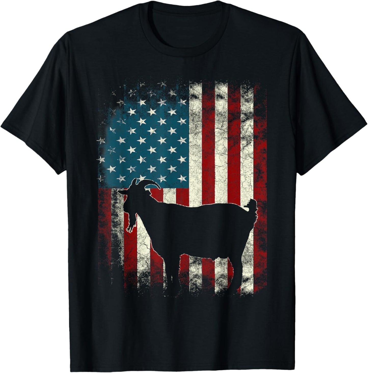 Patriotic Goat 4th Of July American Flag For Goat Lovers T-shirt