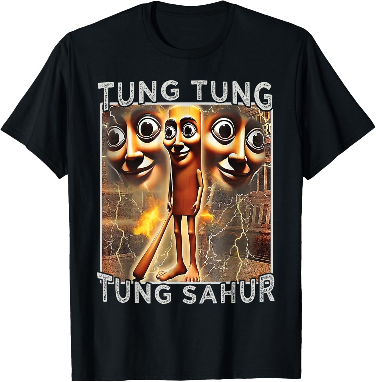 Tung Tung Tung Sahur Italian Meme Brainrot T-Shirt