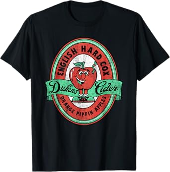 Hard Cox Dickens Cider Apple Bottle Label Pun Dirty Innuendo T-Shirt