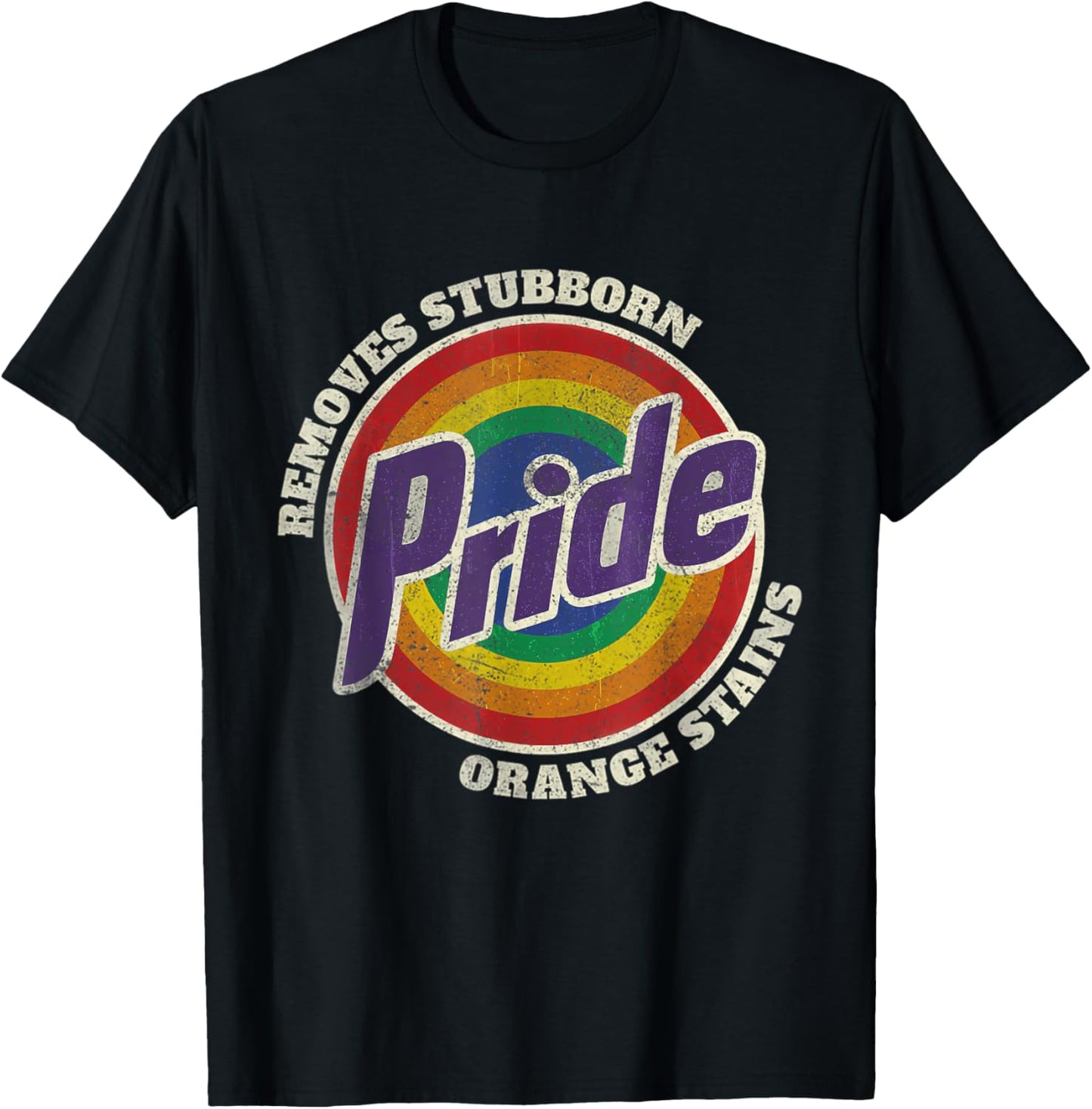 Remove Stubborn Orange Stains Pride Month LGBTQ Vintage T-Shirt