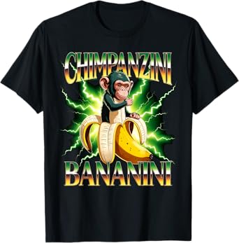 Shimpanzini Bananini Italian Brainrot Chimpanzee and Banana T-Shirt