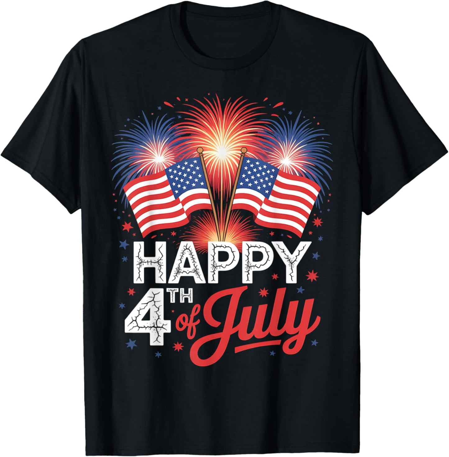 Patriotic American US Flag 4th Of July Happy 4th Of July T-Shirt