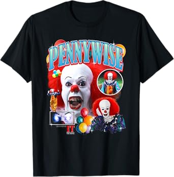 It Pennywise the Clown Collage Horror T-Shirt