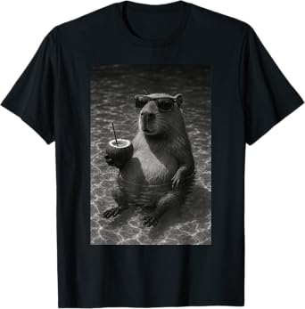 Cool Capybara Selfie, Funny Animal T-Shirt