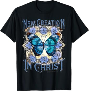 Boho Christian Jesus, Butterfly New Creation In Christ T-Shirt