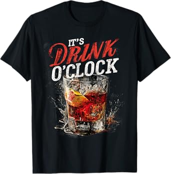 It’s Drink O’Clock Funny Drinking Time Beer & Cocktail Party T-Shirt