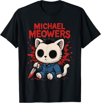 Michael Meowers Halloween Cat Funny Horror Parody Cat Lovers T-Shirt