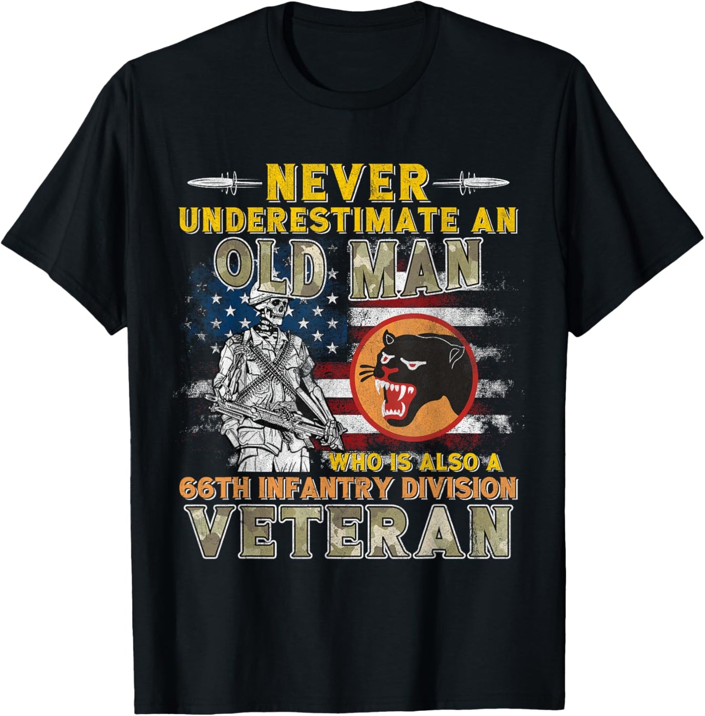 66th Infantry Division Veteran Vintage Wwii Gift Tee T-shirt