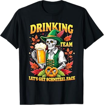 Oktoberfest Team Lets Get Schnitzel German Drinking T-Shirt