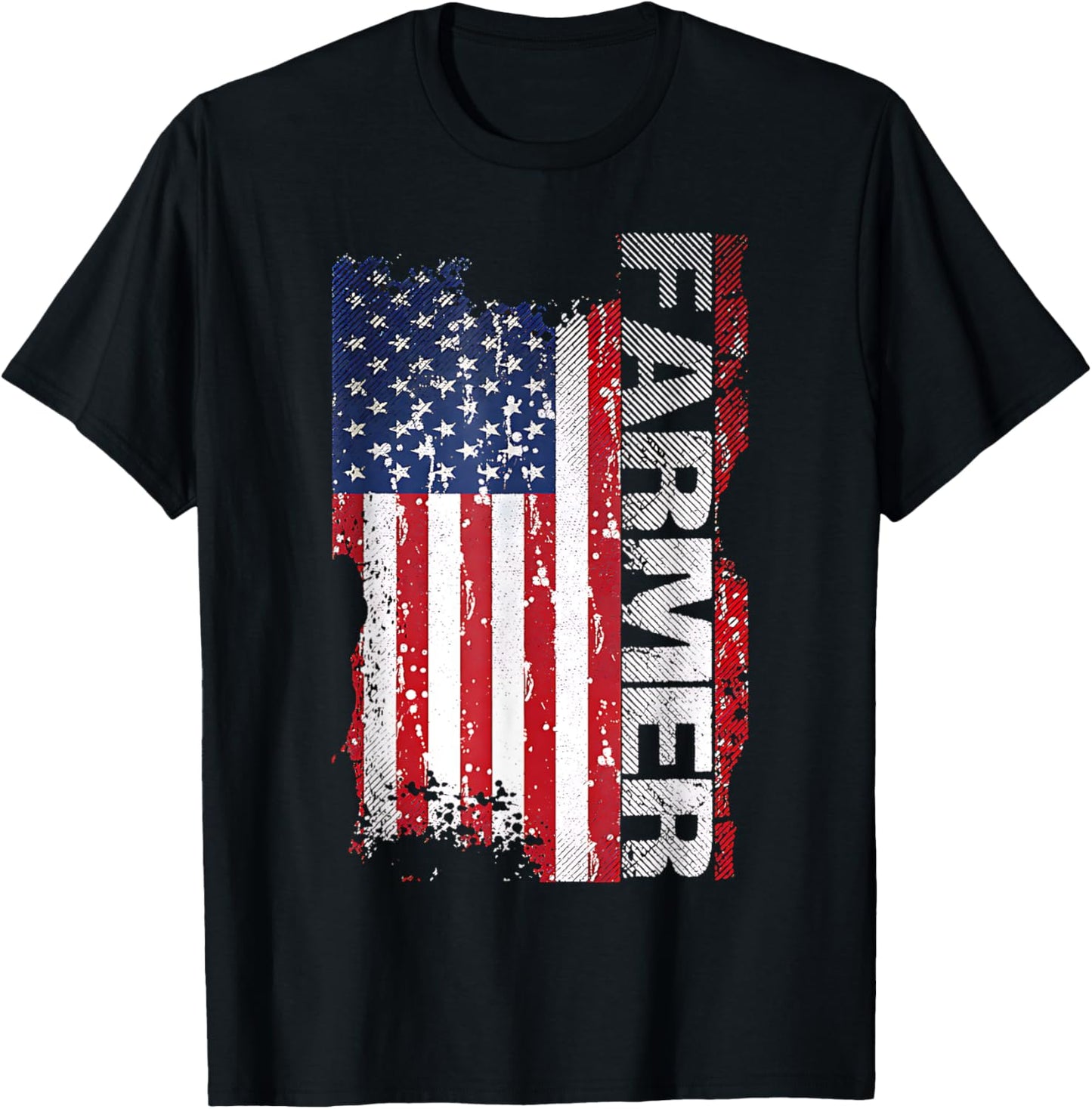 Usa Flag Farmer For 4th Of July T-shirt