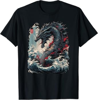 Japanese Aesthetic Dragon japanese art Japan Tattoo T-Shirt
