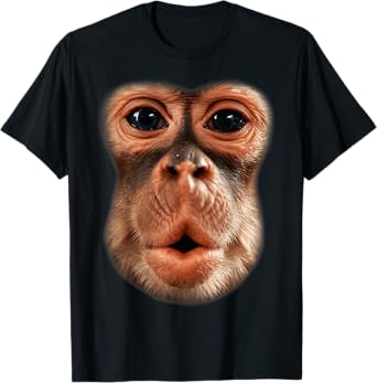 Funny Monkey Face Breath Men Boy Kid Halloween Costume T-Shirt