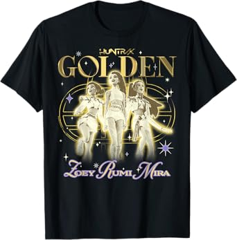 Kpop Demon Hunters Huntrix Golden Zoey Rumi Mira Retro T-Shirt