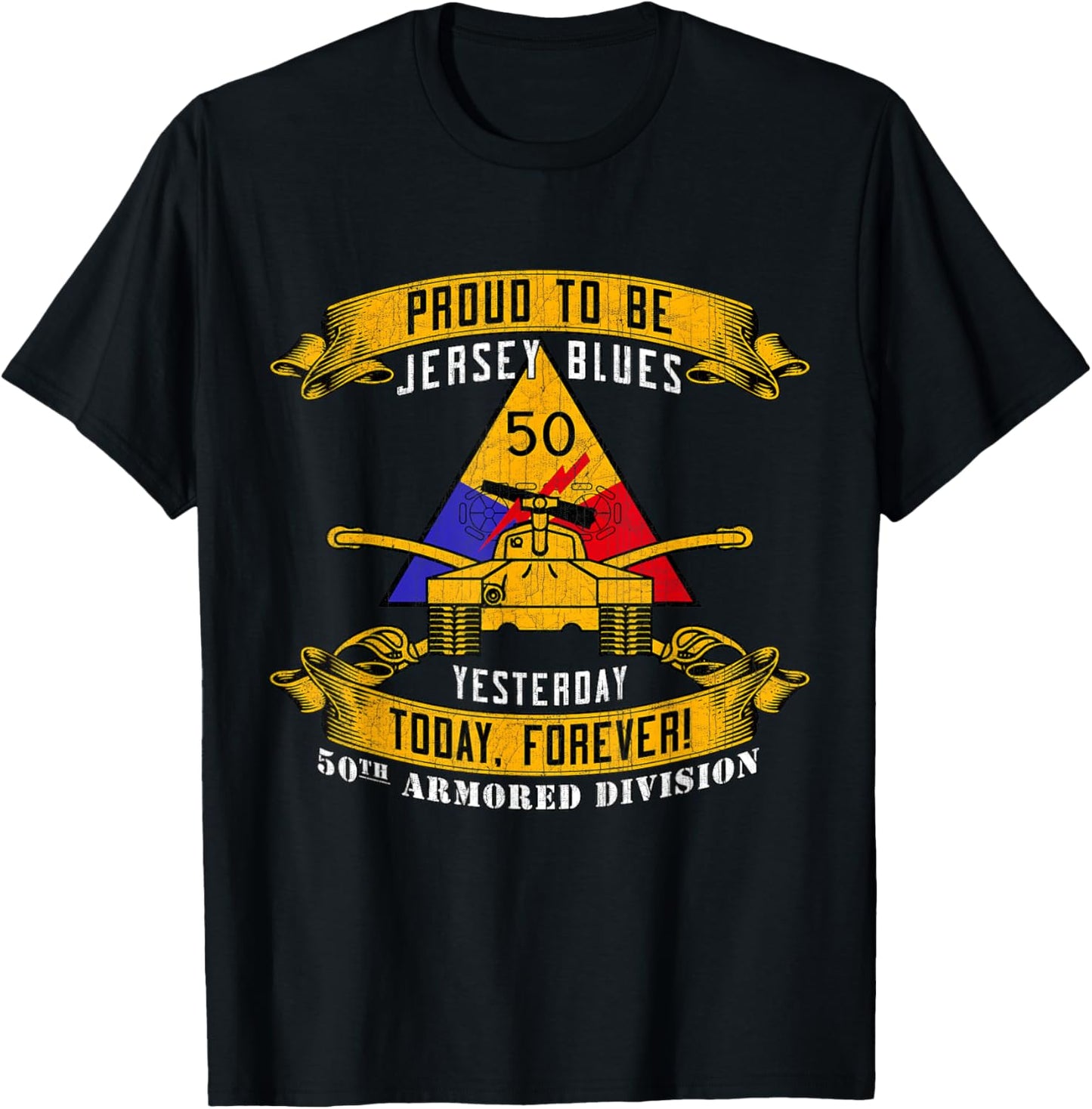 50th Armored Division 50th AD Jersey Blues Veteran Day Gifts T-Shirt