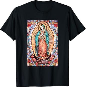 Blessed Christian Women Accessories Girls Cute Virgin Mary T-Shirt