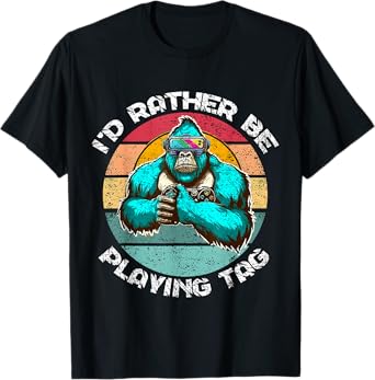 I'd Rather Be Playing Tag Gorilla Monke Tag Gorilla VR Gamer T-Shirt
