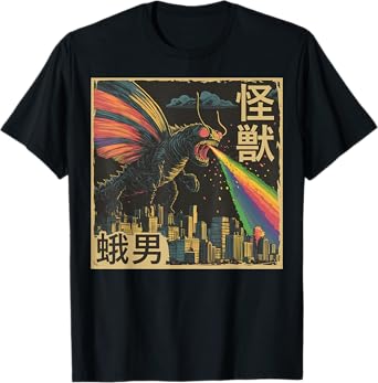 Kaiju Mothman Cryptid Cryptozoology Japanese Monster Vintage T-Shirt