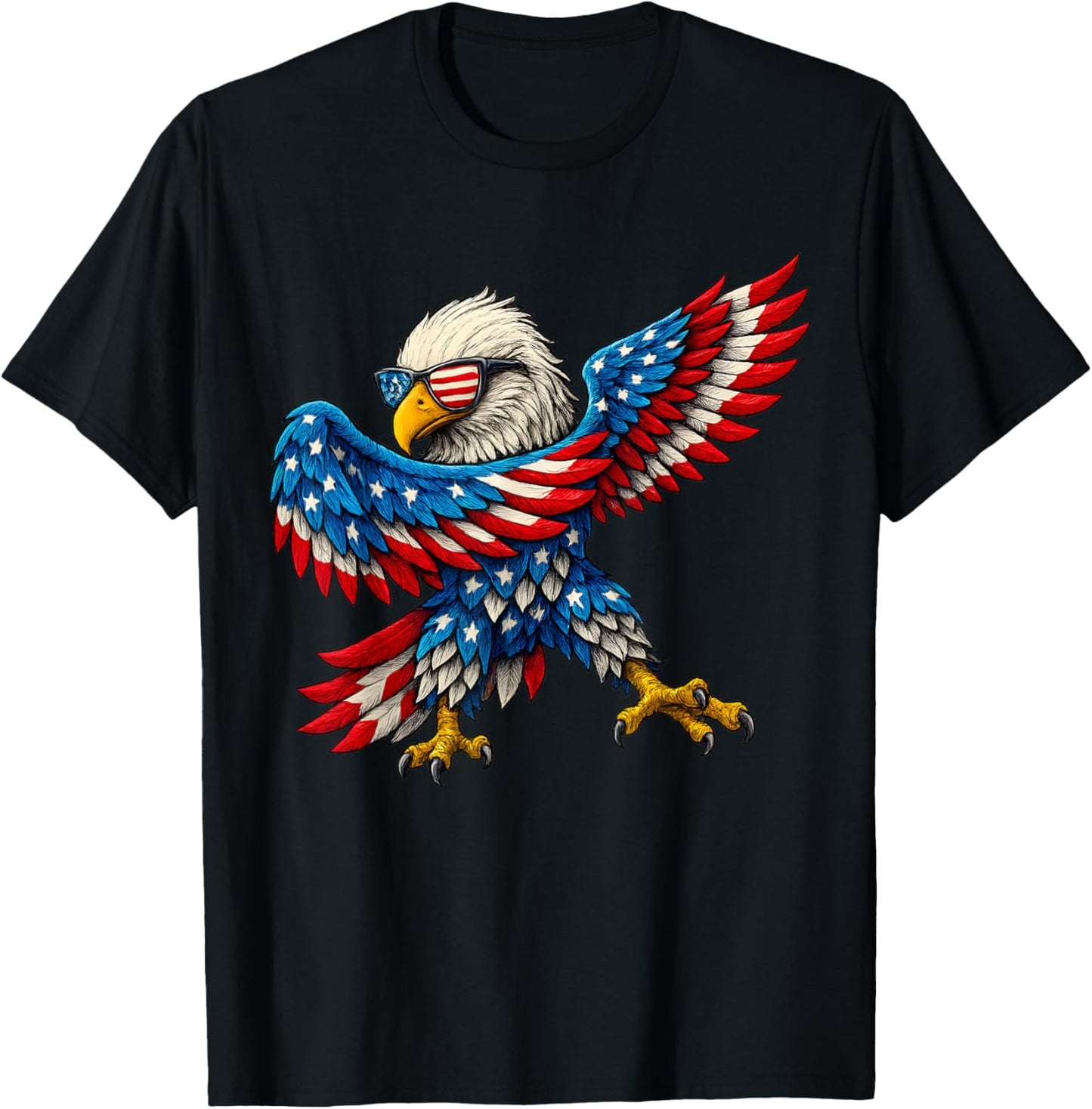 American Flag Bald Eagle Patriotic Eagle 4th Of July Usa T-shirt