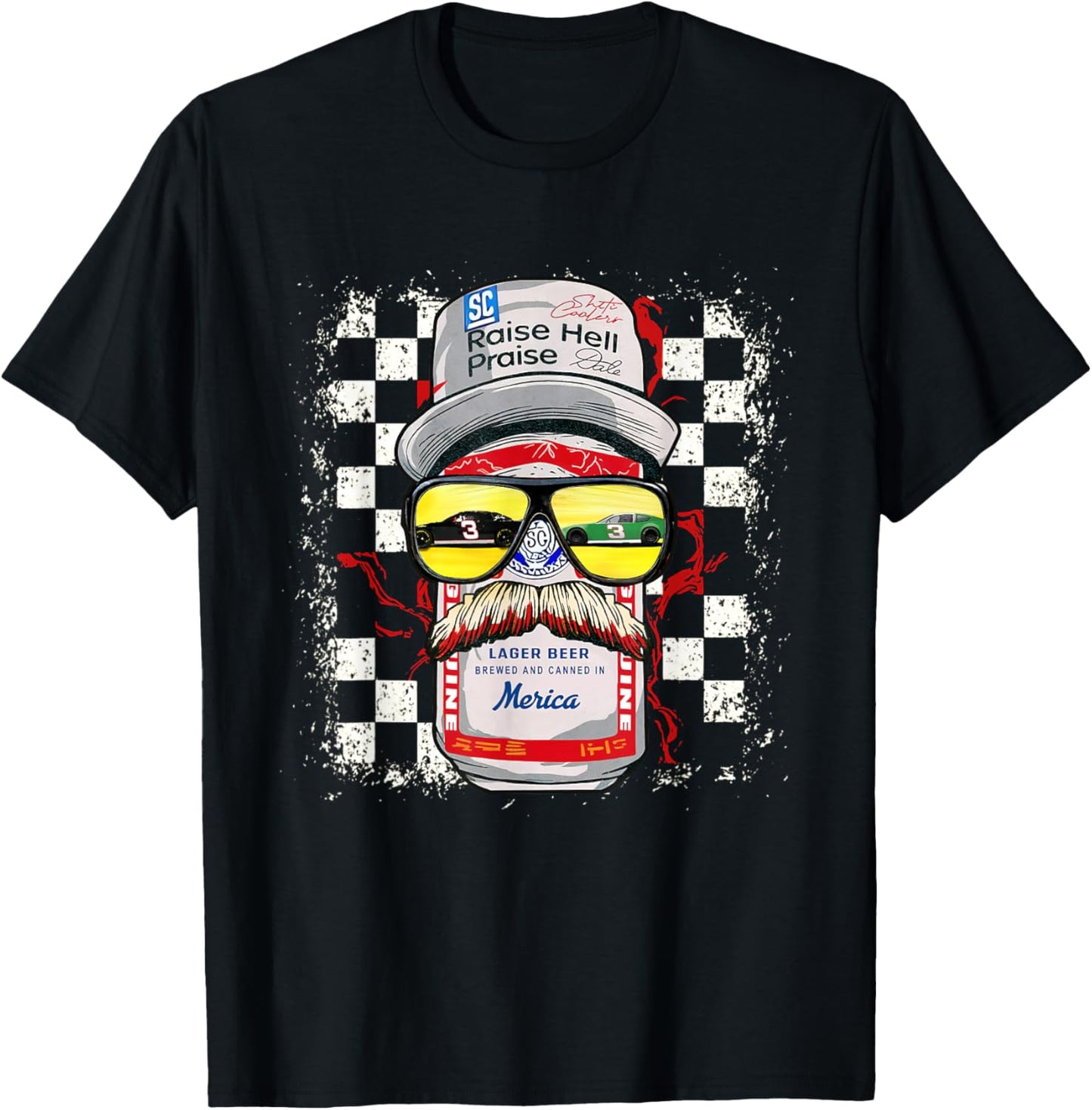Retro Motorsport Vaporware 80s Racing Classic Drinkin' Beer T-Shirt