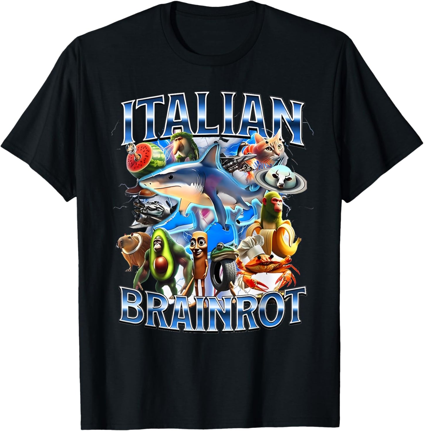 Tralalero Tralala Italian Brainrot Funny Shark Meme Kids T-Shirt