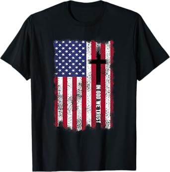 In God We Trust Shirt Patriotic Christian Religious Shirt Women Kids Men T-Shirt