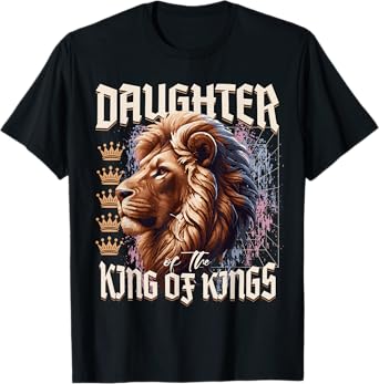 Daughter of King Lion Y2K Trendy Jesus Apparel Christian T-Shirt
