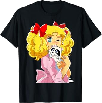 Candy Candy and raccoon Retro Japanese Vintage 80s Anime T-Shirt