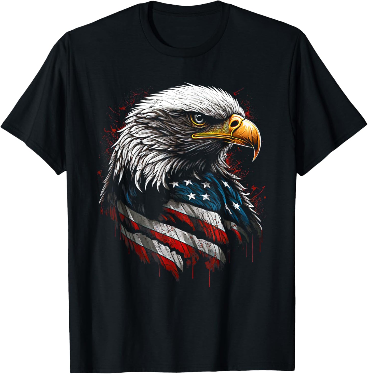 Patriotic Eagle USA American Flag 4th of July Men Women Boys T-Shirt