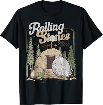 The Stone Was Rolled Away He Is Alive Retro Christian Easter T-Shirt