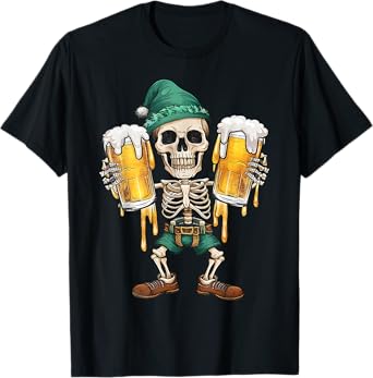 Funny Skeleton Enjoy Oktoberfest German Beer Festival T-Shirt